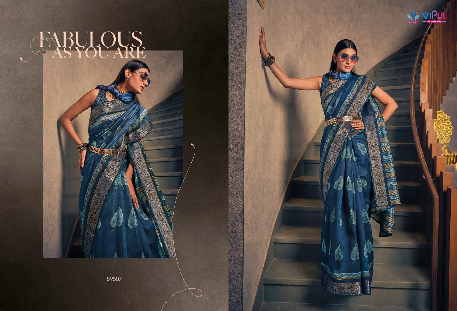 Venus Silk By Vipul Two Tone Silk Woven Border Saree Wholesalers In Delhi